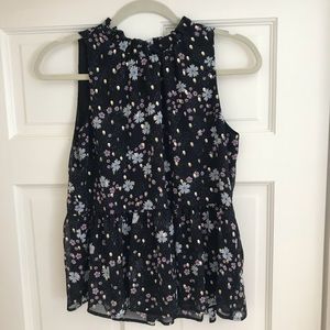 LOFT Black Peplum top XS